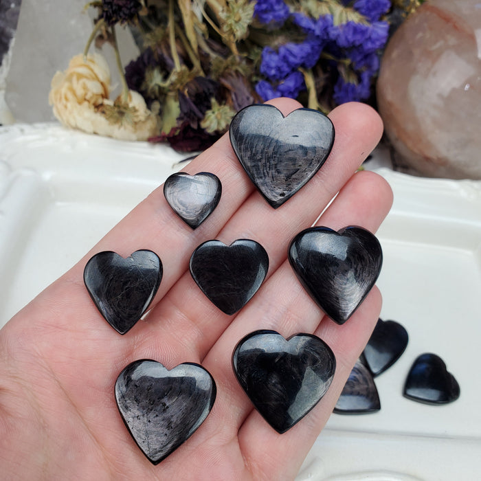 Hypersthene Heart Cabochons