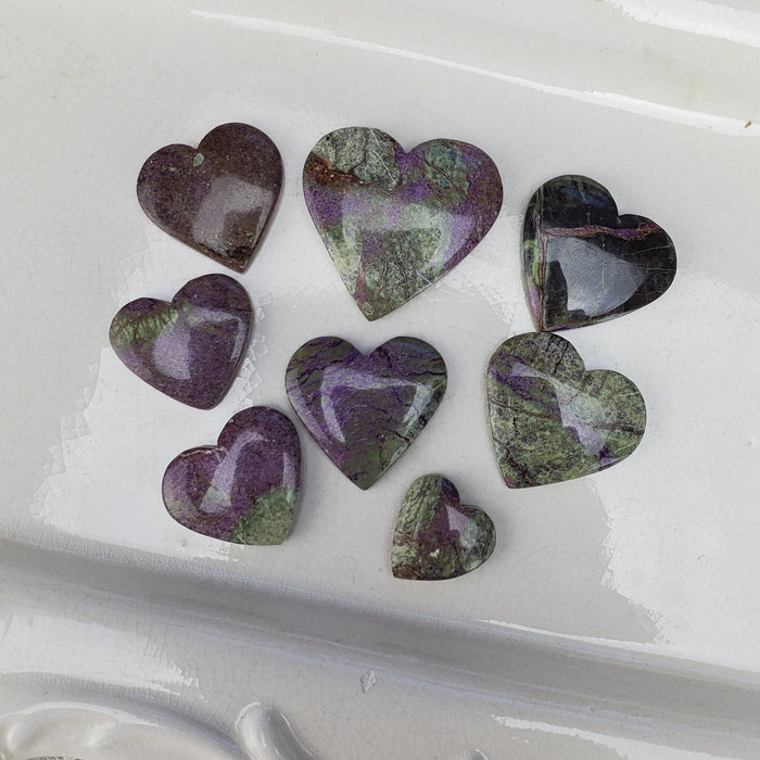 Atlantisite Heart Cabochons