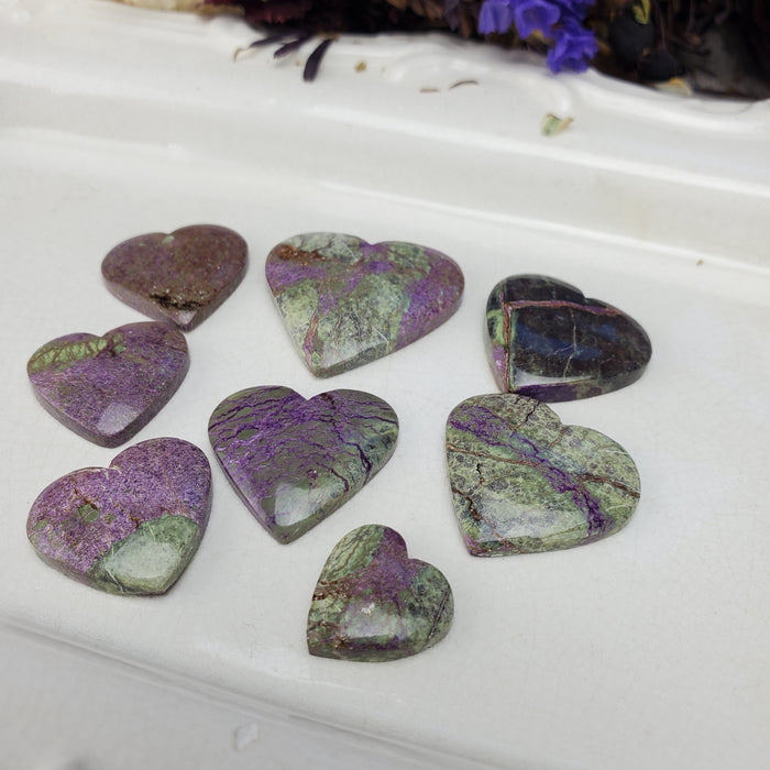 Atlantisite Heart Cabochons