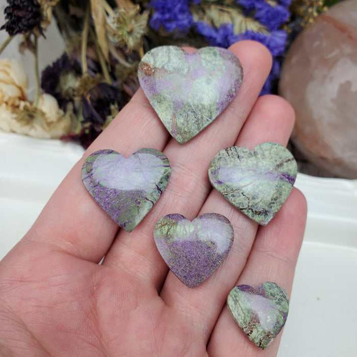 Atlantisite Heart Cabochons