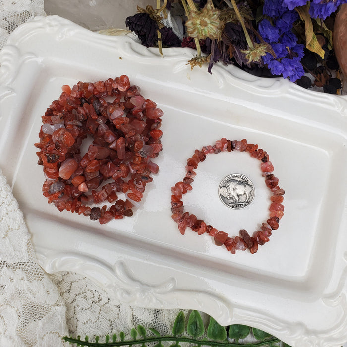 Carnelian Chip Bracelets