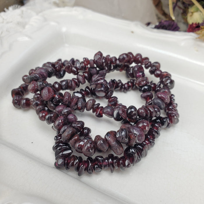 Garnet Chip Bracelets