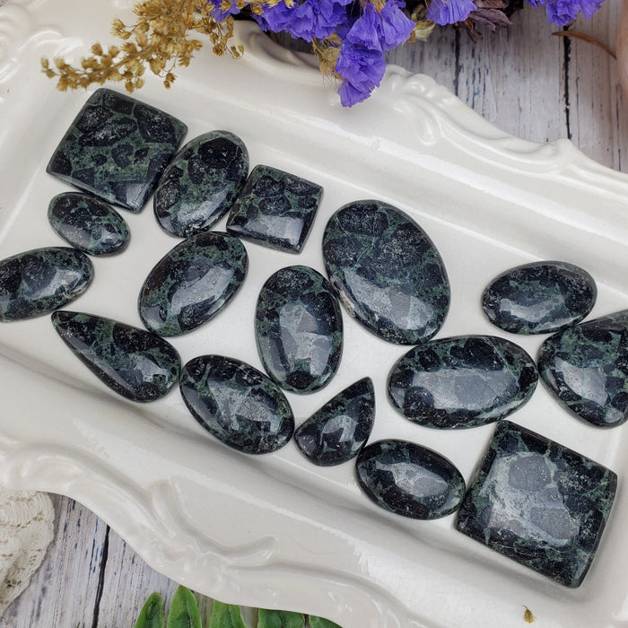 Kambaba Jasper Cabochons, 100 gram bags