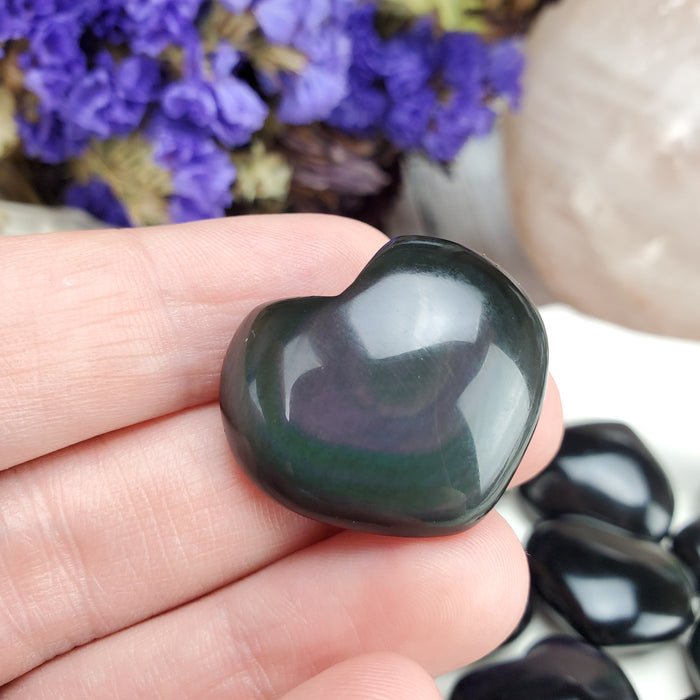 Rainbow Obsidian Hearts