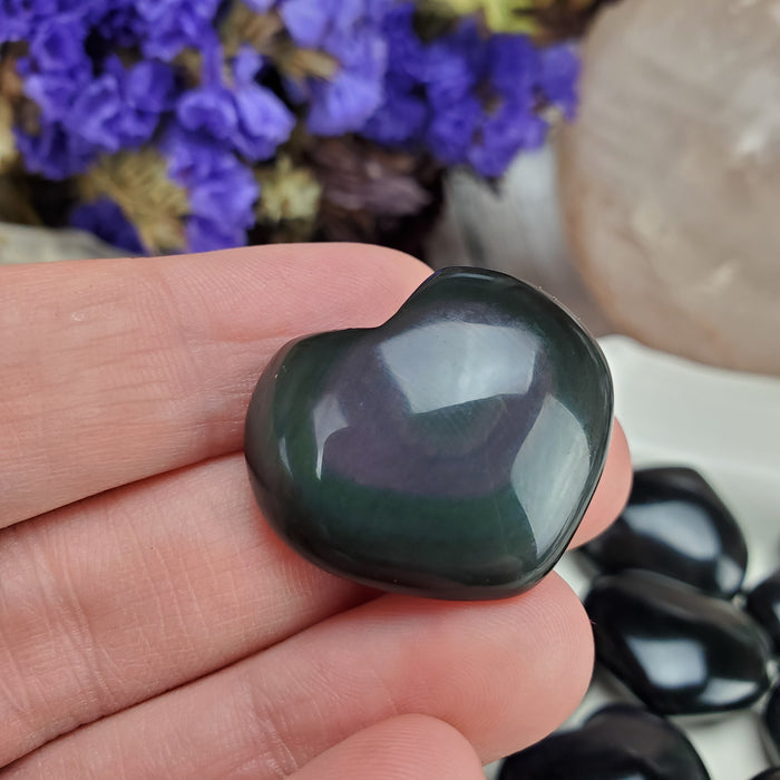 Rainbow Obsidian Hearts