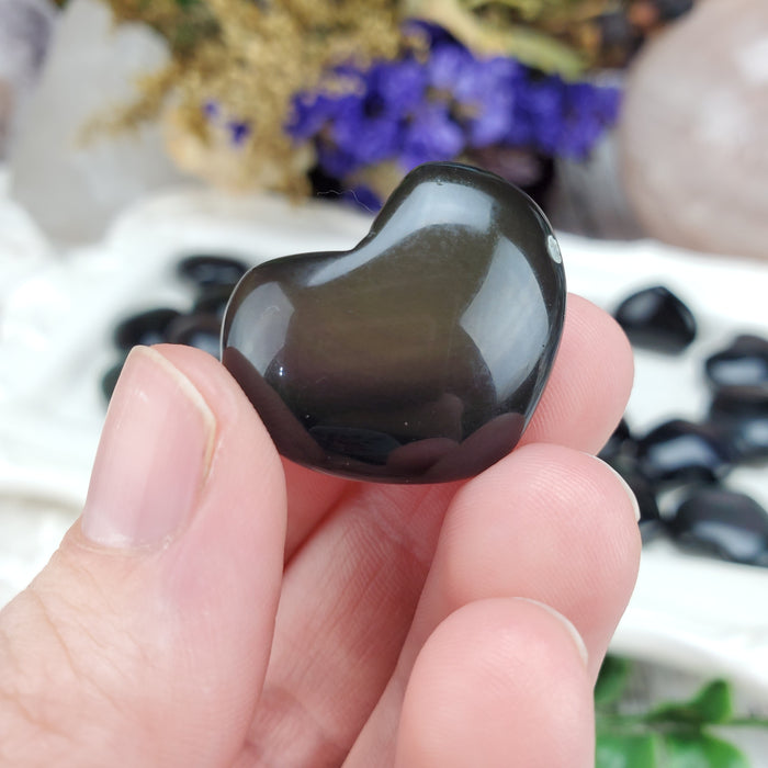 Rainbow Obsidian Hearts