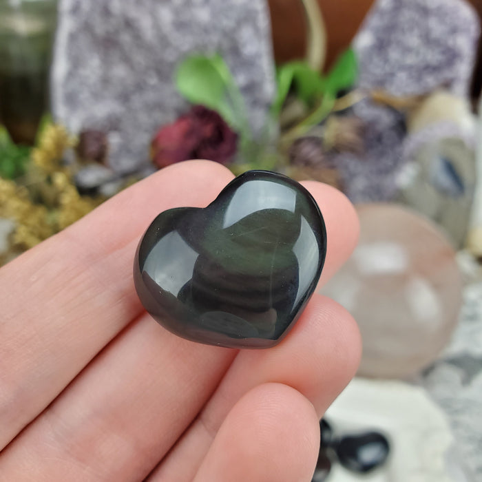 Rainbow Obsidian Hearts