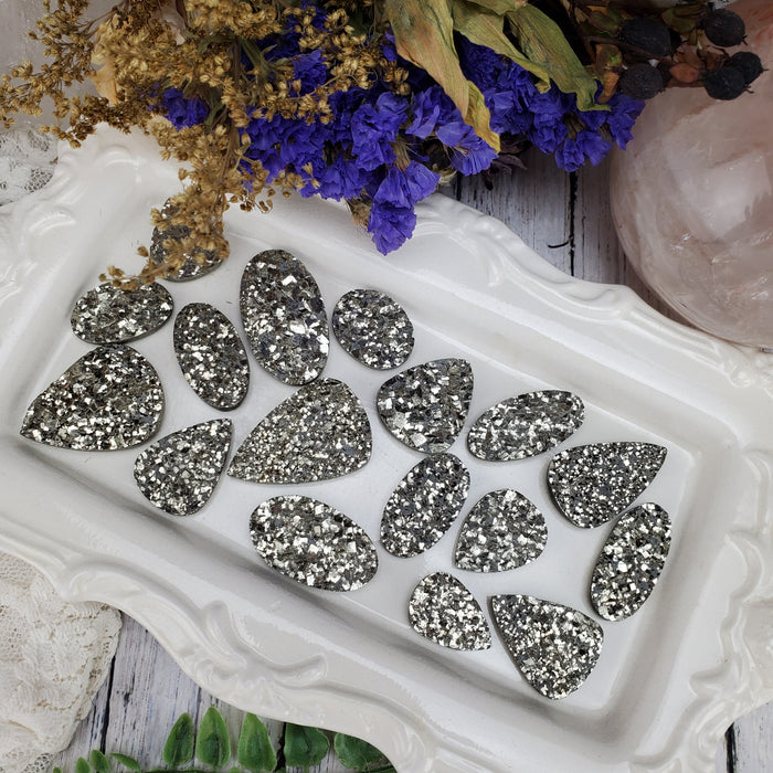 Druzy Pyrite Cabochons