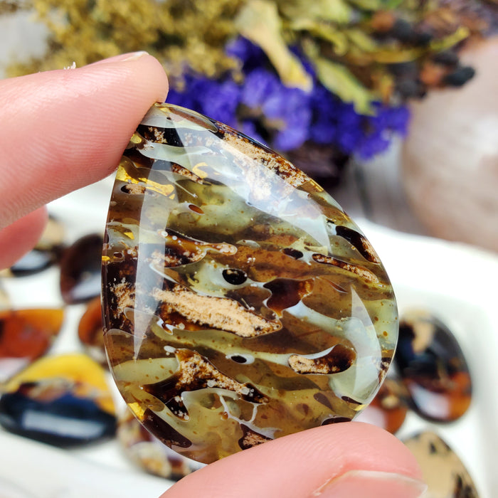 Sumatran Amber Cabochons