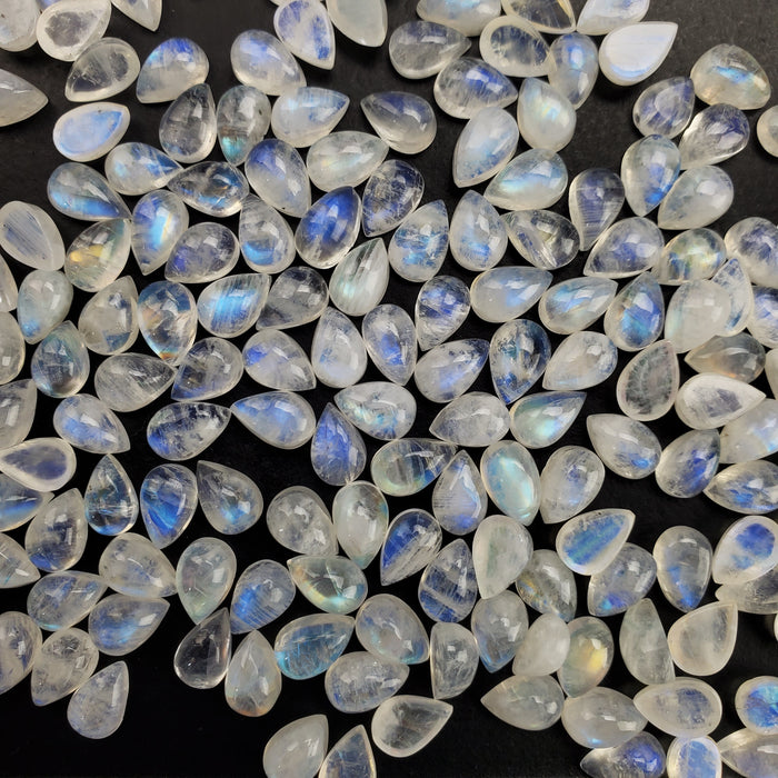 Moonstone Teardrop Cabochons, 6x9mm