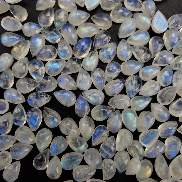 Moonstone Teardrop Cabochons, 6x9mm