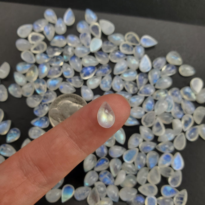 Moonstone Teardrop Cabochons, 6x9mm