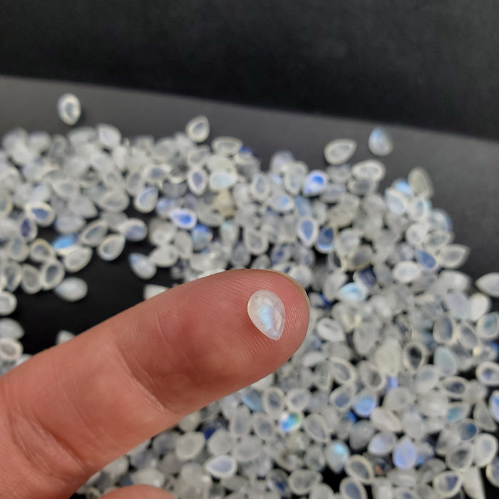 Moonstone Teardrop Cabochons, 4x6mm