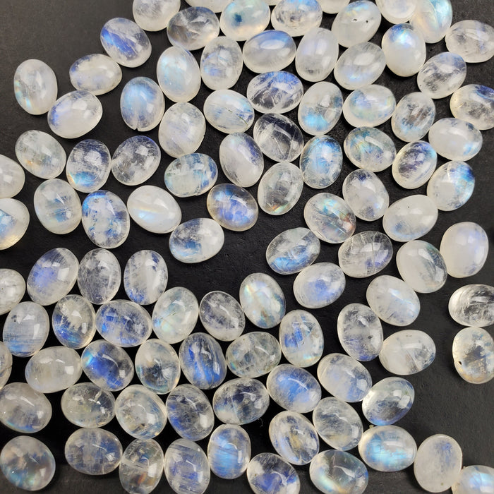 Moonstone Oval Cabochons, 7x9mm