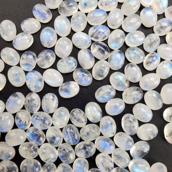 Moonstone Oval Cabochons, 7x9mm