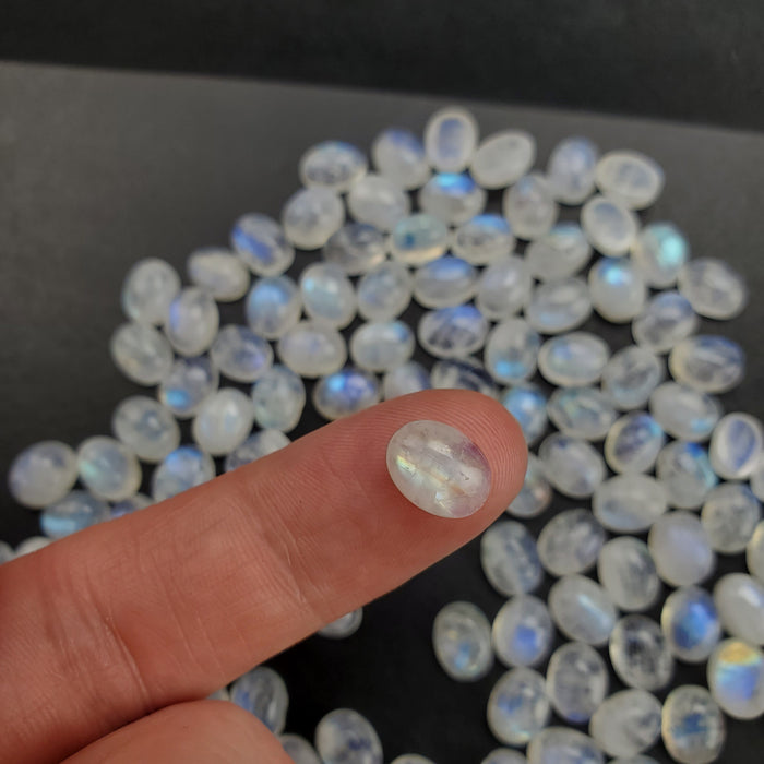 Moonstone Oval Cabochons, 7x9mm