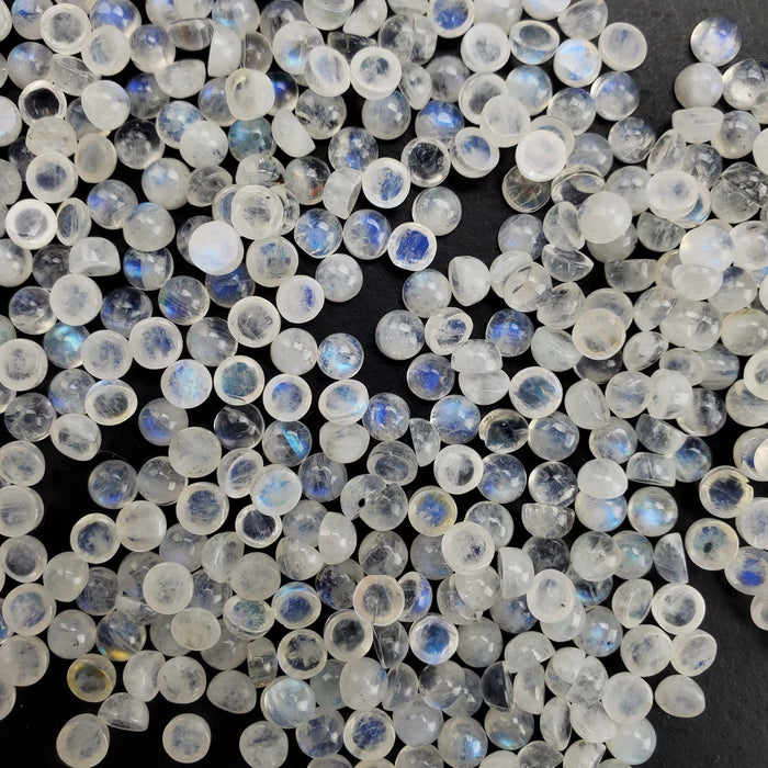 Moonstone Round Cabochons, 5mm