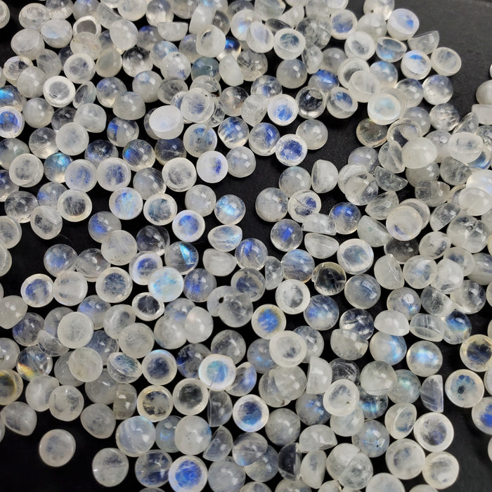 Moonstone Round Cabochons, 5mm