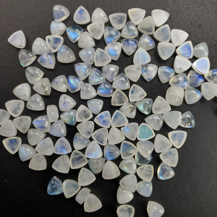 Moonstone Trillion Cabochons, 7mm