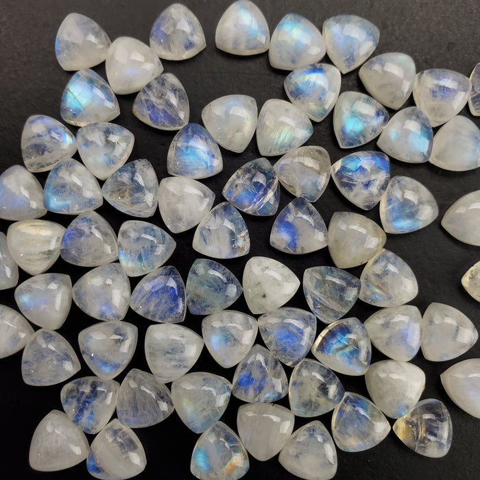 Moonstone Trillion Cabochons, 10mm