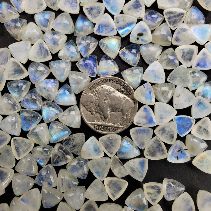 Moonstone Trillion Cabochons, 8mm