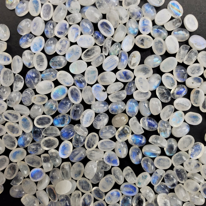 Moonstone Oval Cabochons, 5x7mm