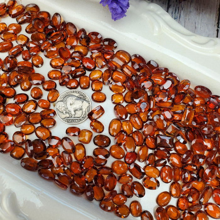 Orange Hessonite Garnet Facets