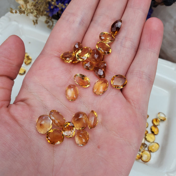 Citrine Chunky Facets, Heated