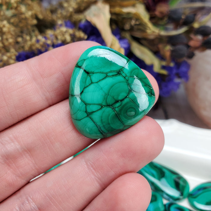 Malachite Cabochons, small