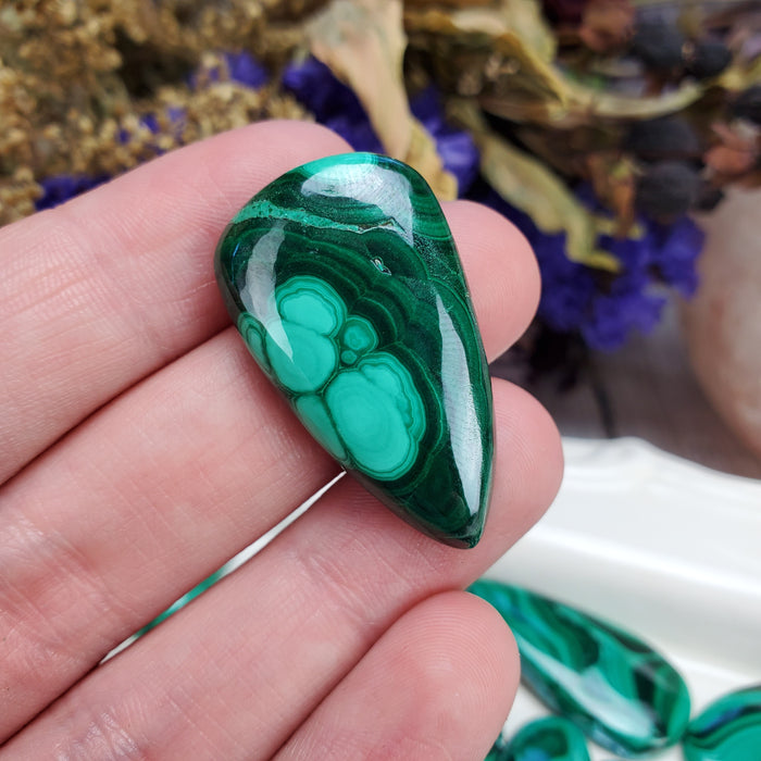 Malachite Cabochons, small