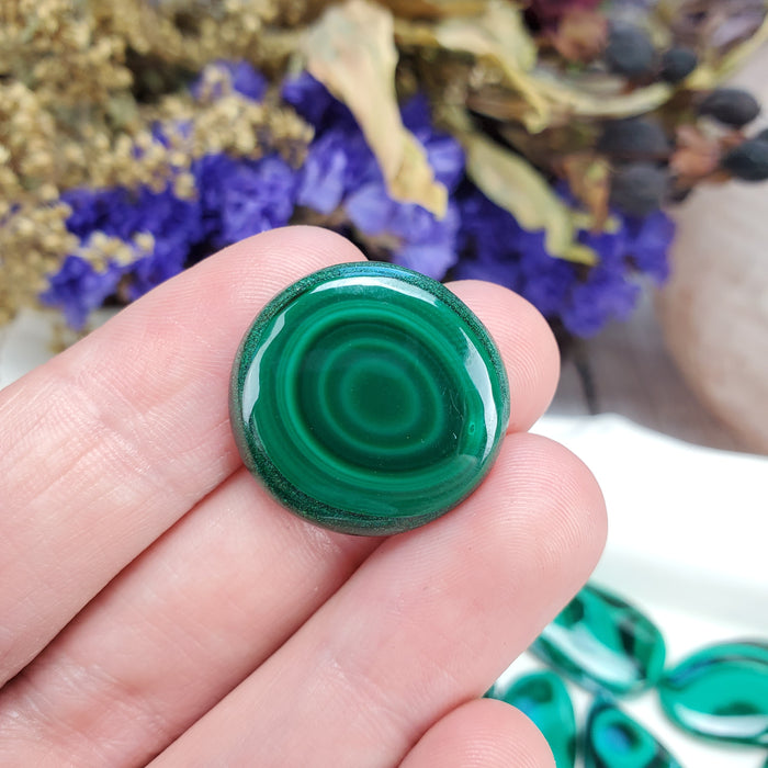 Malachite Cabochons, small