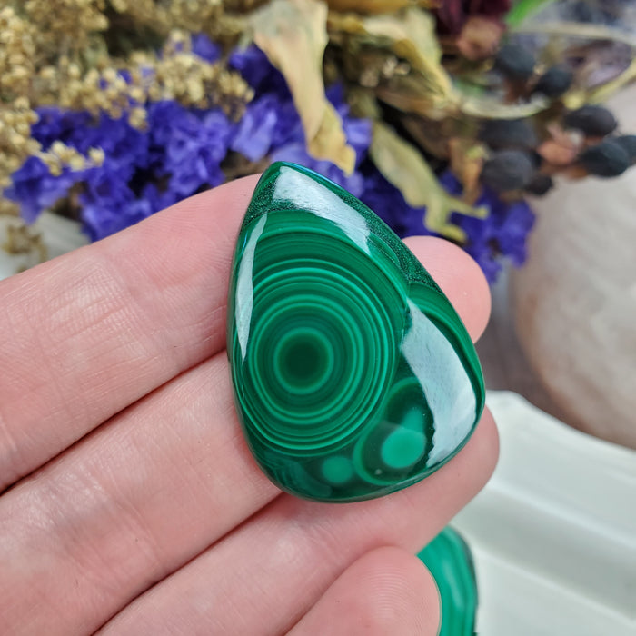 Malachite Cabochons, medium