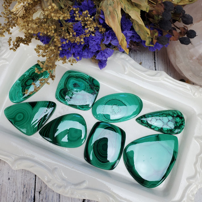 Malachite Cabochons, large