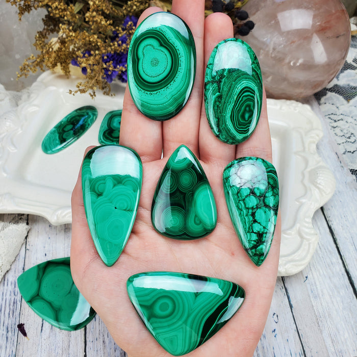 Malachite Cabochons, large