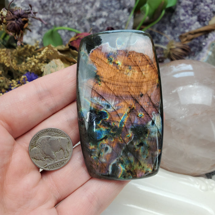 Purple Labradorite Cabochon, 9