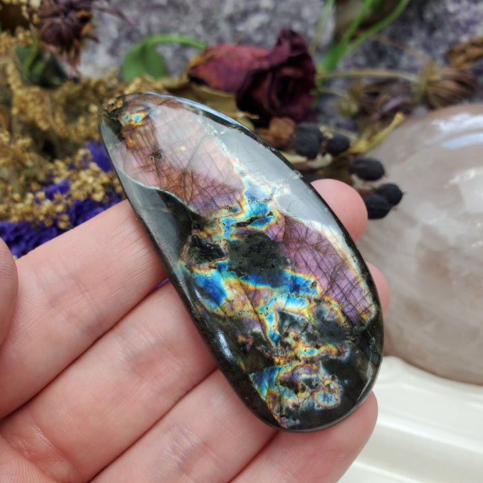 Purple Labradorite Cabochon, 15