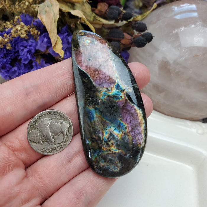 Purple Labradorite Cabochon, 15