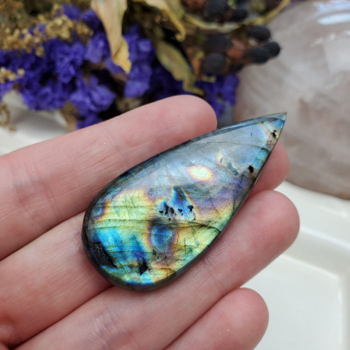 Purple Labradorite Cabochon, 8