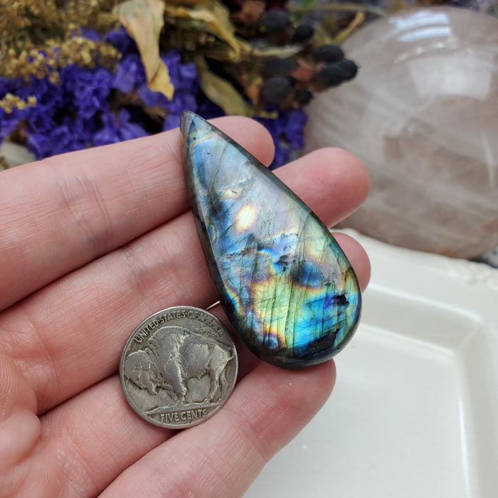 Purple Labradorite Cabochon, 8