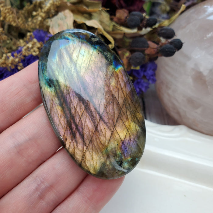 Purple Labradorite Cabochon, 12