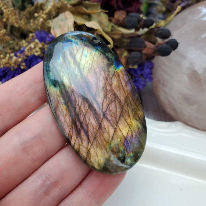 Purple Labradorite Cabochon, 12