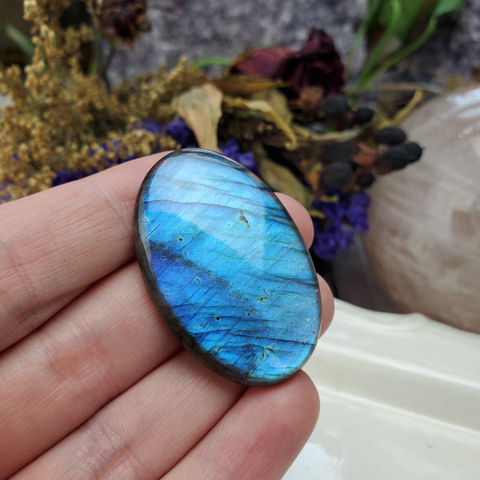 Blue Labradorite Cabochon, 13