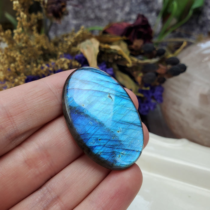 Blue Labradorite Cabochon, 13