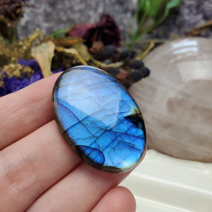 Blue Labradorite Cabochon, 17