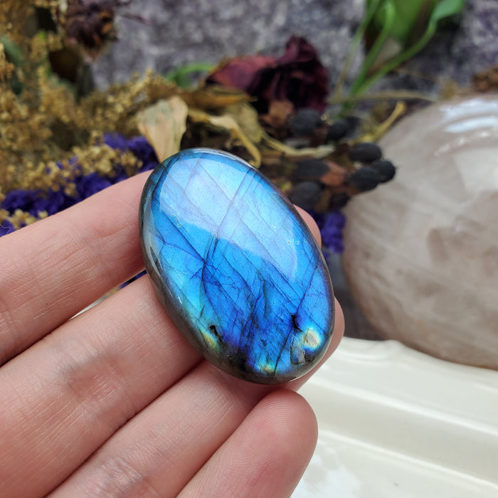 Blue Labradorite Cabochon, 2