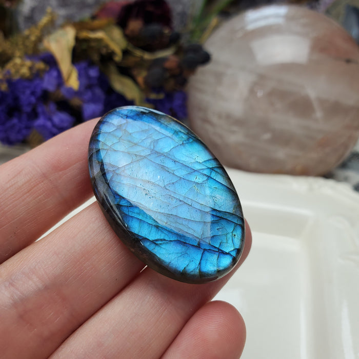 Blue Labradorite Cabochon, 19