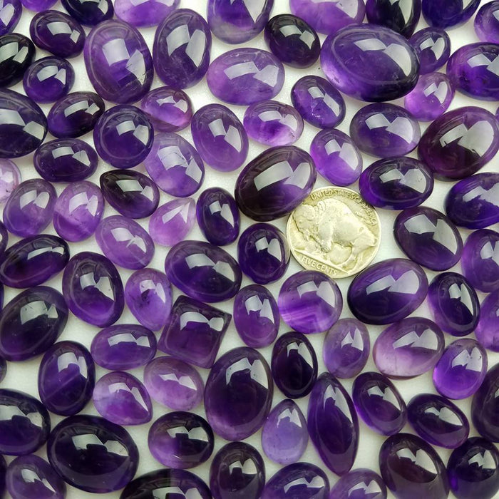 Amethyst Cabochons, Small