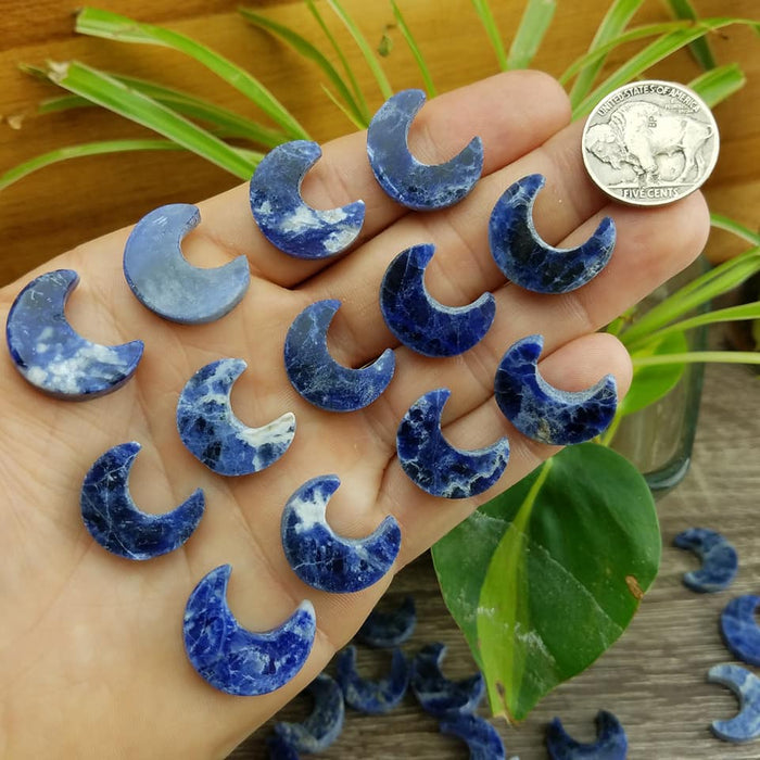 Sodalite Crescent Moons, Small