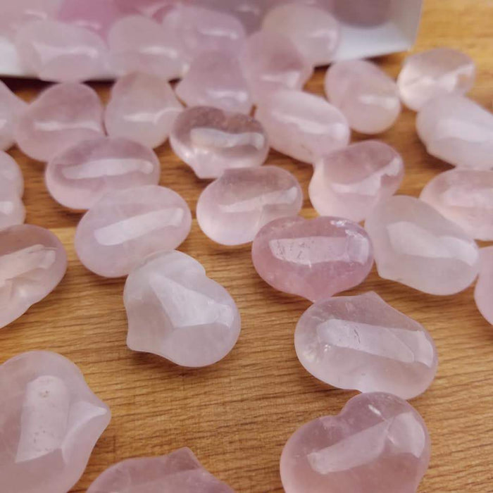 Rose Quartz Puffy Hearts