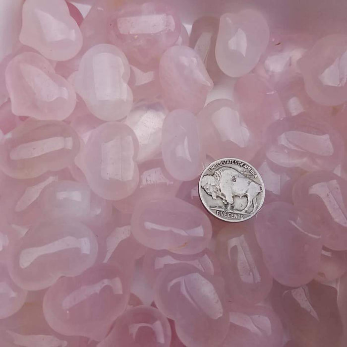 Rose Quartz Puffy Hearts